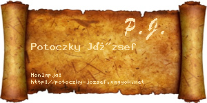 Potoczky József névjegykártya